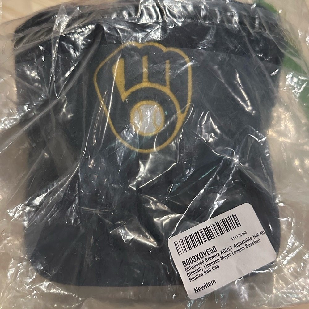 New Era Navy and Yellow Milwaukee Brewers Cap